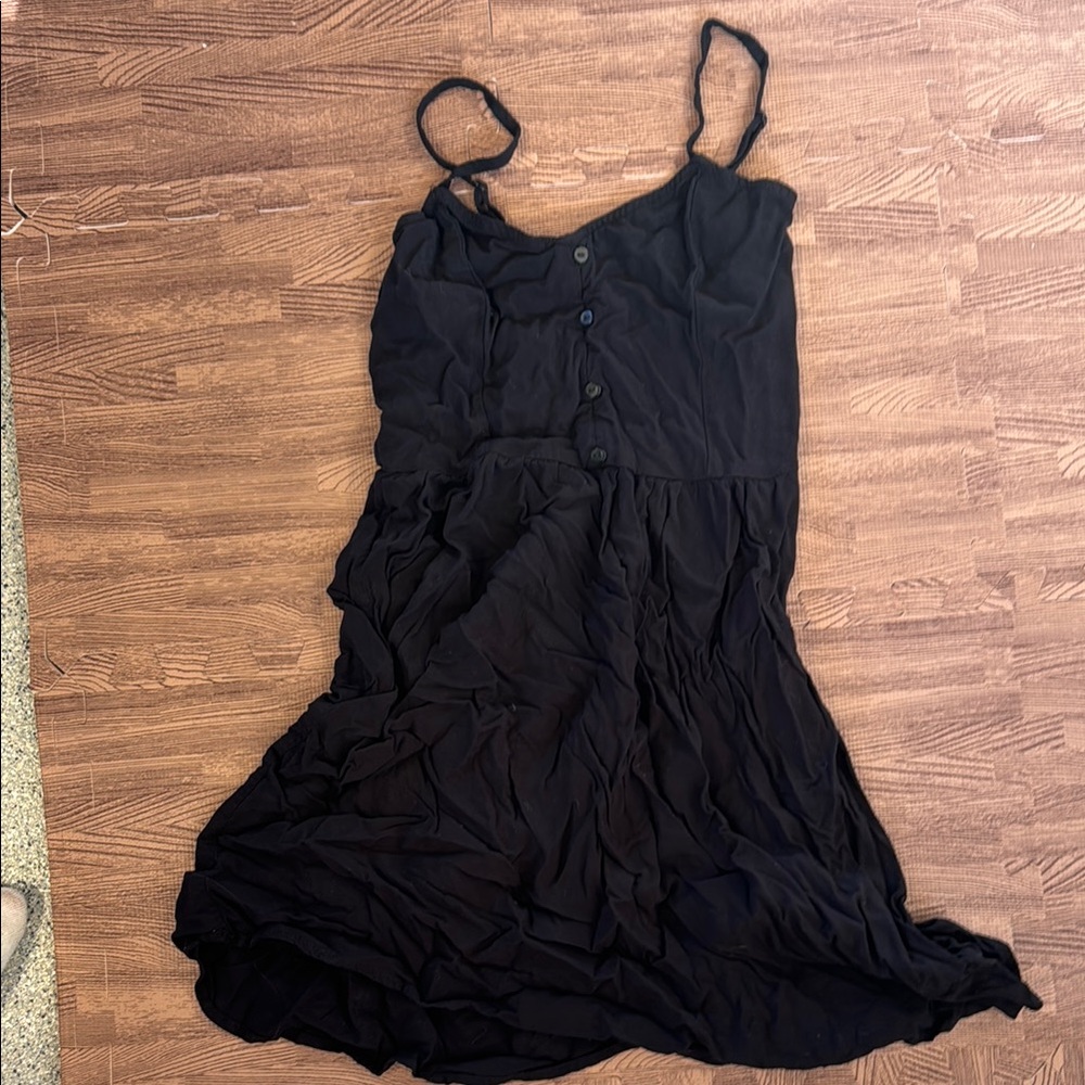 DIVIDED BLACK DRESS WITH ADJUSTABLE STRAPS SIZE 4